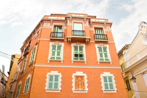 Vintage building in Old town in Monaco-Ville, Monaco