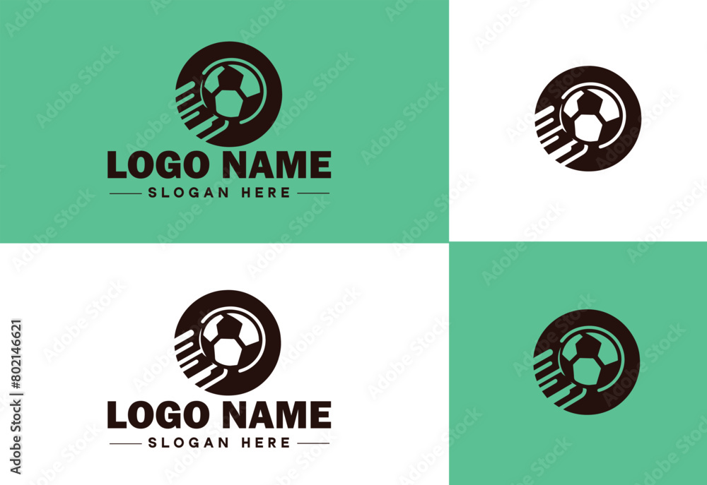 Football Soccer Ball icon team game club tournament sports logo modern flat business vector logo Football Soccer Ball icon team game club tournament sports logo modern flat business vector logo