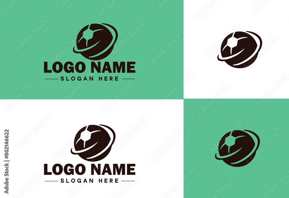 Football Soccer Ball icon team game club tournament sports logo modern flat business vector logo Football Soccer Ball icon team game club tournament sports logo modern flat business vector logo