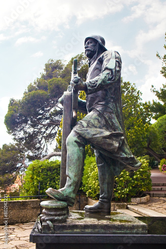Monument to Prince Albert I in St Martin Gardens in Monaco, Monaco-Vill