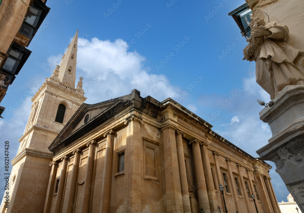 St. Paul's cathedral  in the old city center of alletta (Il-Belt) the capital of Malta