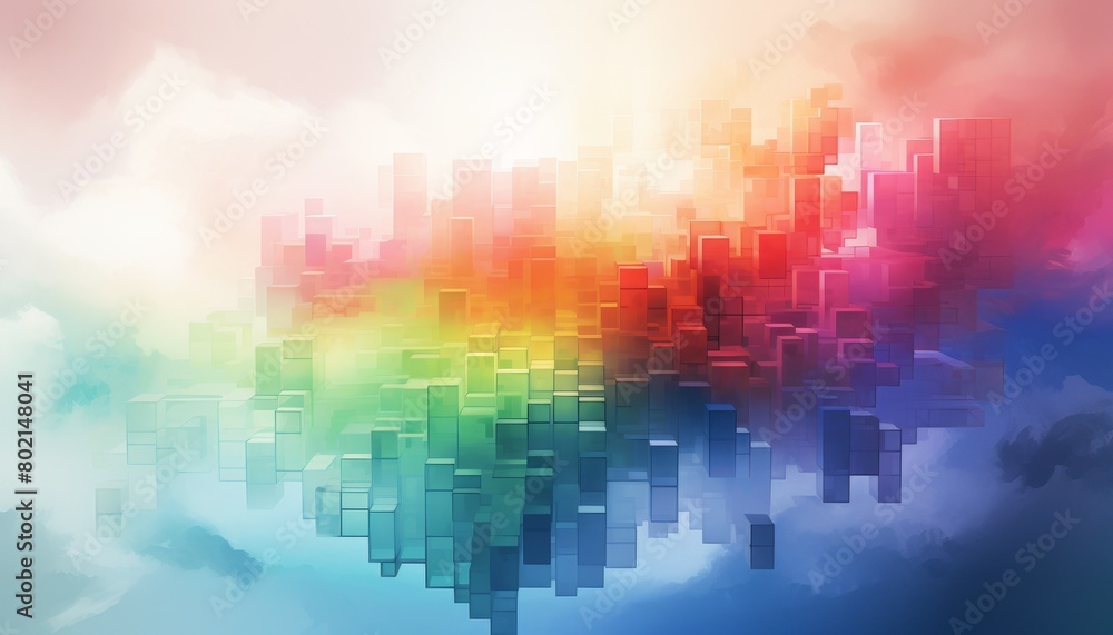The image is a colorful abstract painting The image is a colorful abstract painting