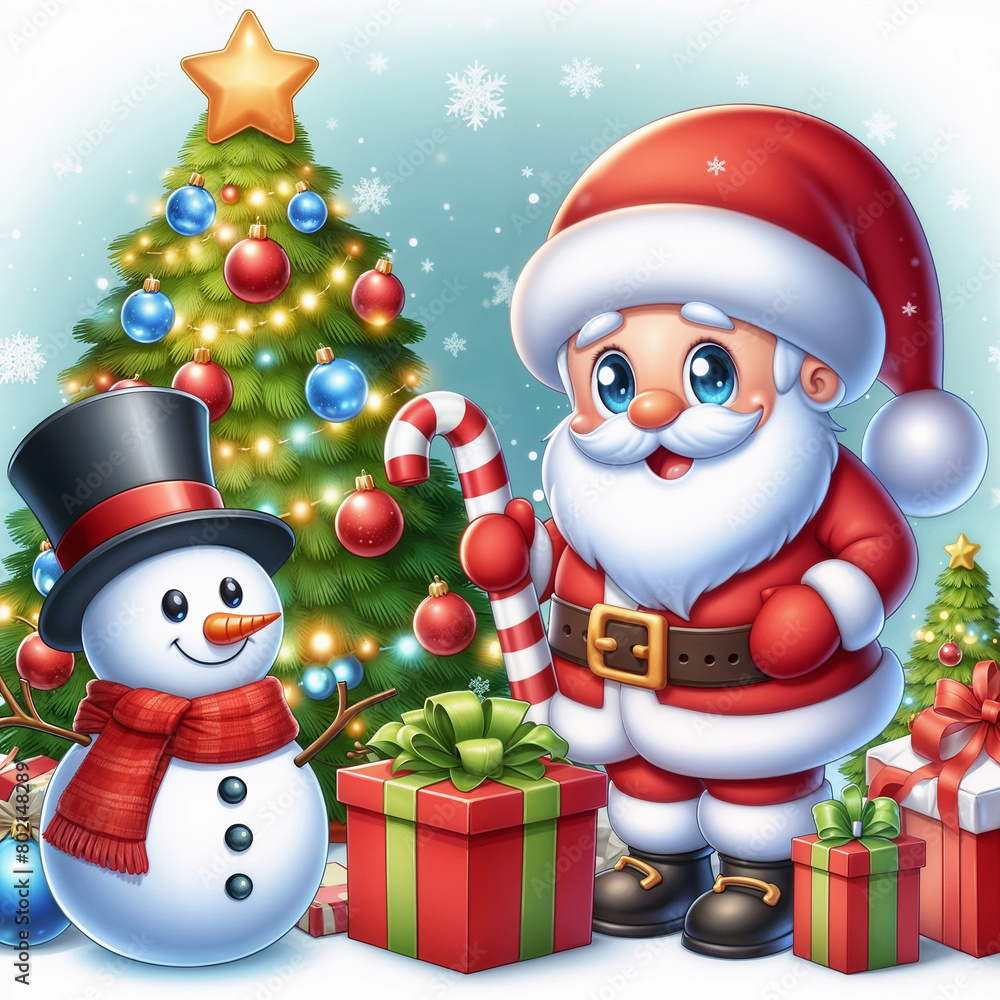 Cute child background with Santa Claus. AI
Cute child background with Santa Claus. AI