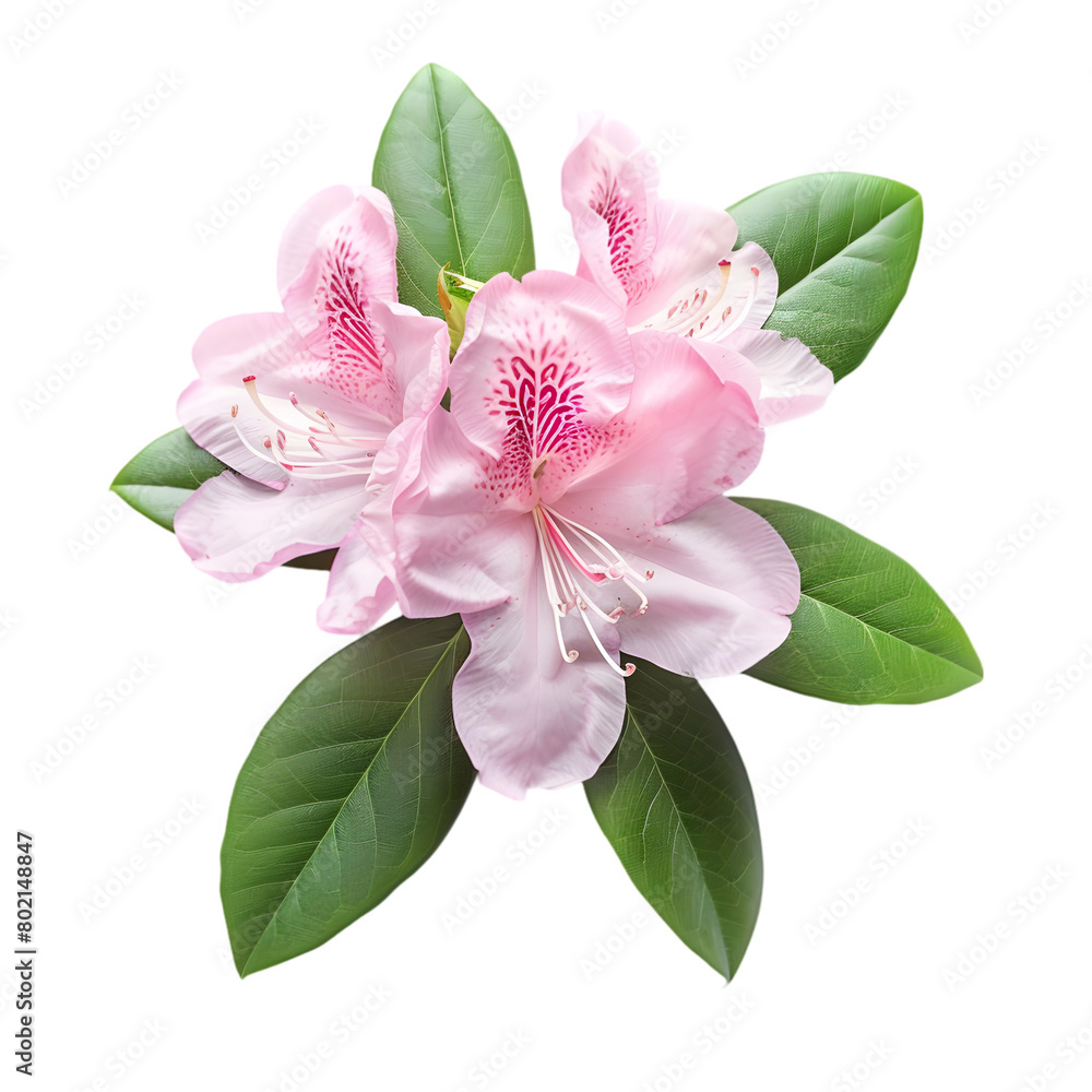 Naklejka premium Rhododendron flower isolated on a transparent background