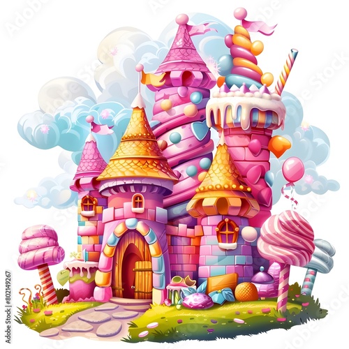 fairy tale castle on the hill  Candy Kingdom beautiful sweets candyland fairytale