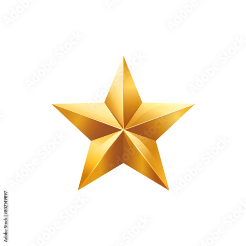 Star winner rating review icon isolated on a transparent background
