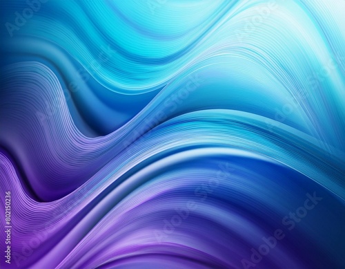 Blue and violet glossy blurred curved waves abstract background. Vector design © Arber