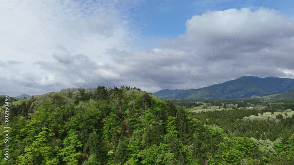 広大な山と森林 空撮 ドローン撮影 広大な山と森林 空撮 ドローン撮影