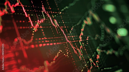 A close-up of a stock market graph on a computer monitor, illustrating the ups and downs of market volatility.