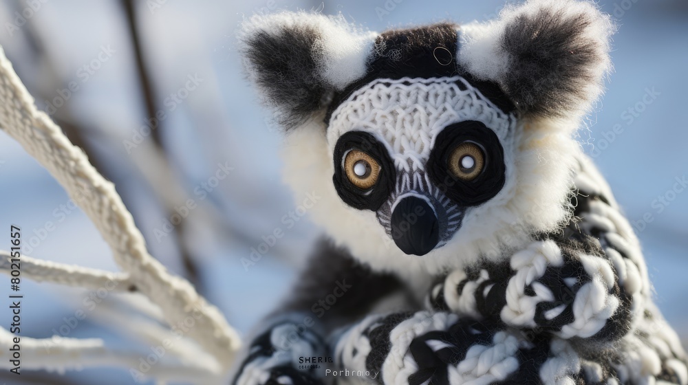 Fototapeta premium lemur on tree