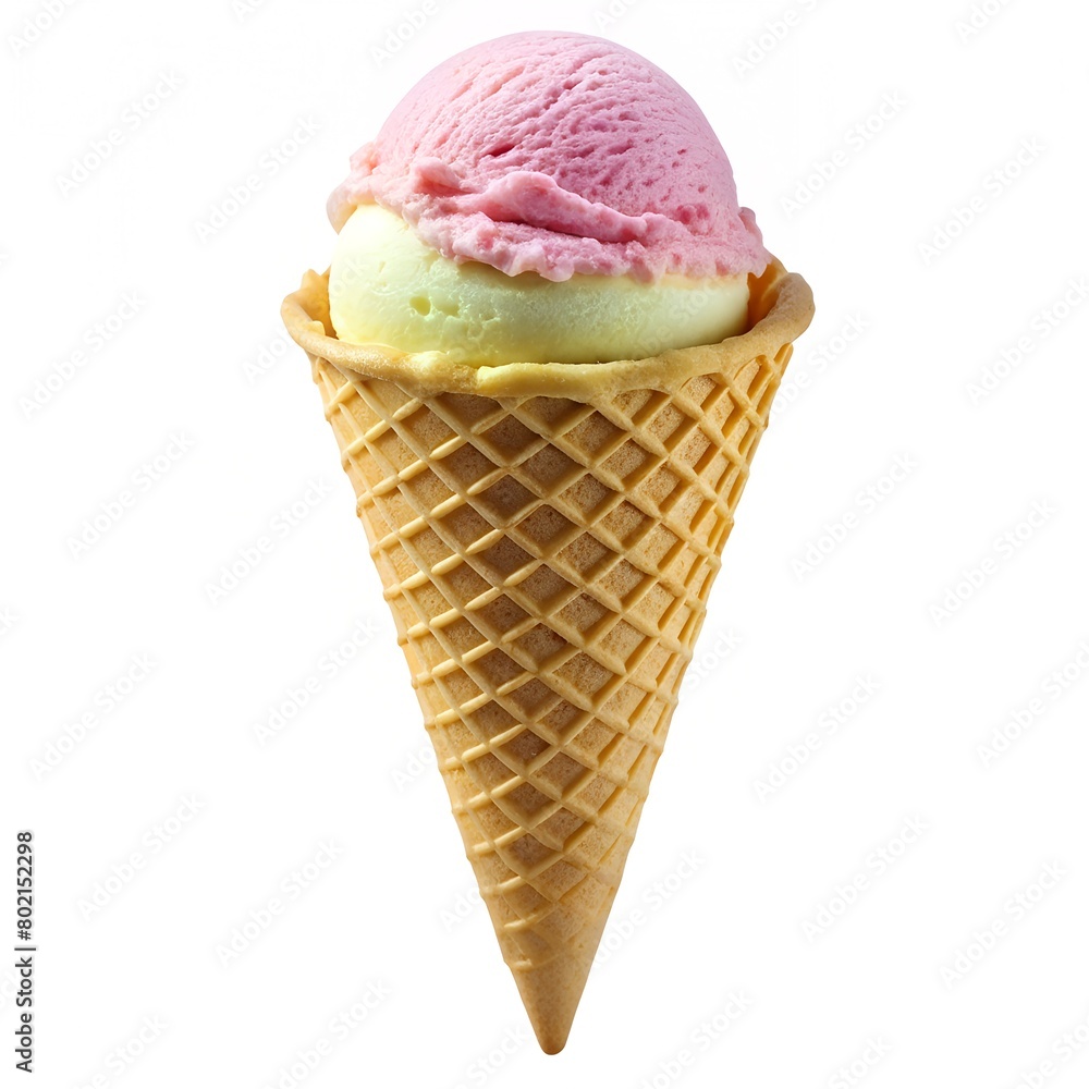 Ice cream cone isolated on white background Ice cream cone isolated on white background