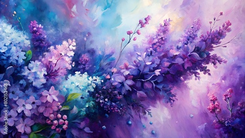 lilac painting abstract art  background