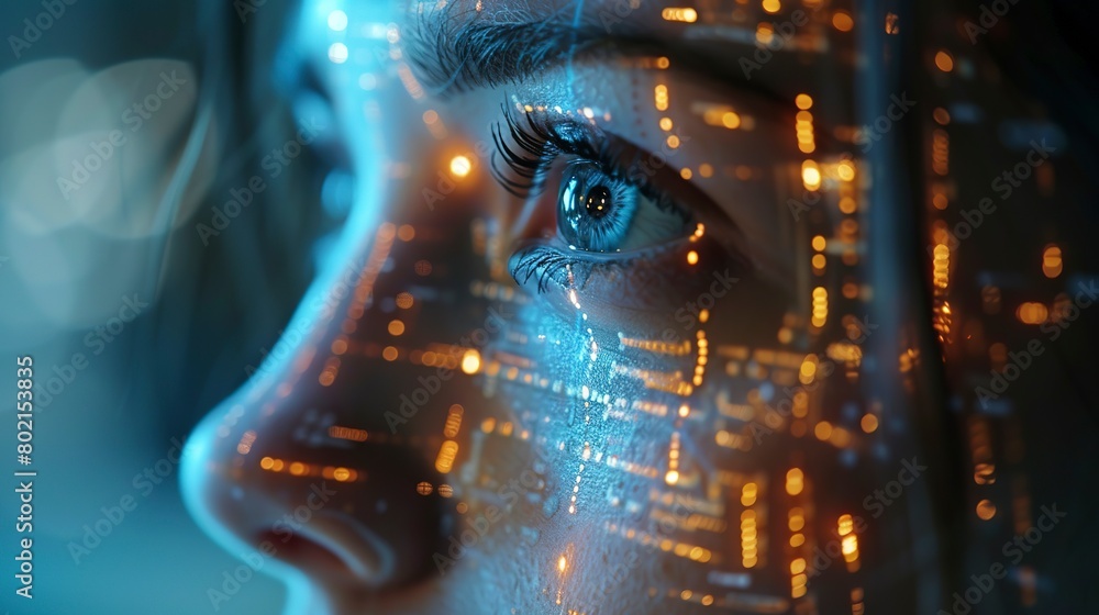Ethical guidelines for AI in medicine, responsible innovation, close up, blueprint for tomorrow, bright screen light Ethical guidelines for AI in medicine, responsible innovation, close up, blueprint for tomorrow, bright screen light