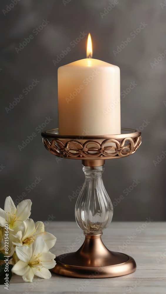 candlestick with candle candlestick with candle