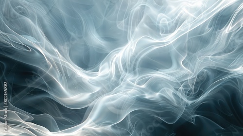 Abstract backdrop of swirling smoke or mist, resembling ethereal waves or undulating clouds in the sky.