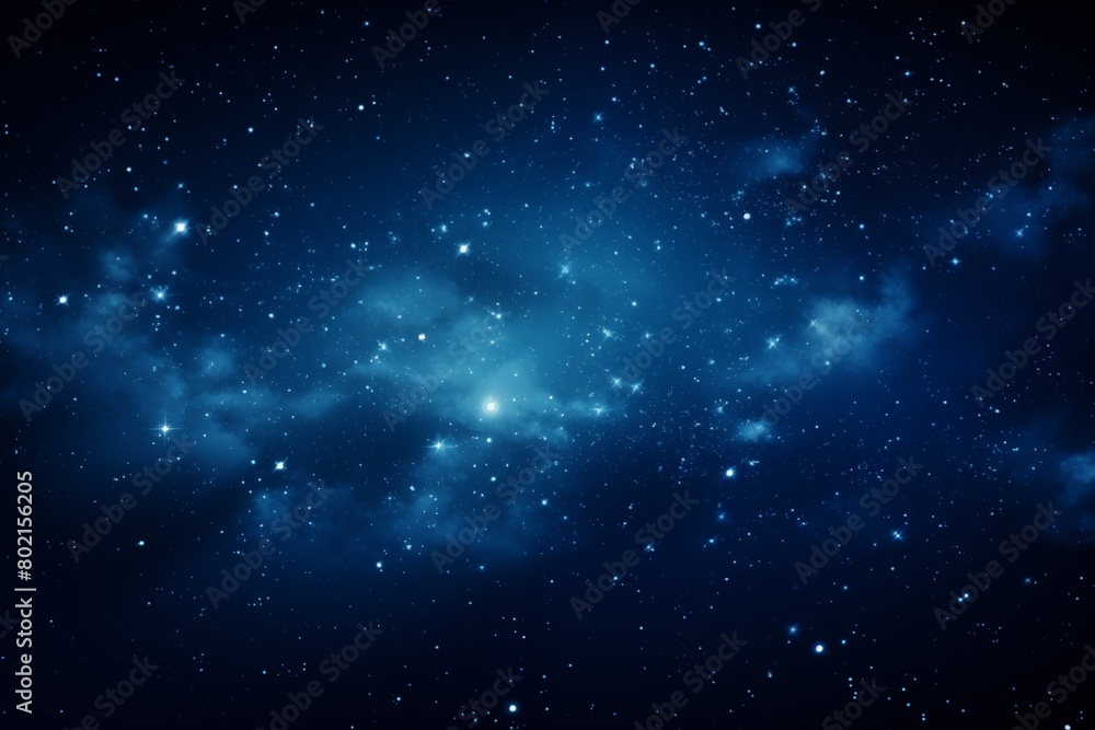 Digital Representation of a Star-Filled Galaxy in the Depths of Space