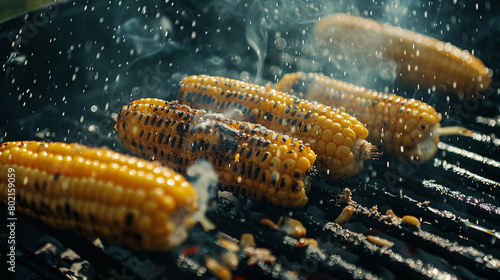 grilled corn on the cob on the grill