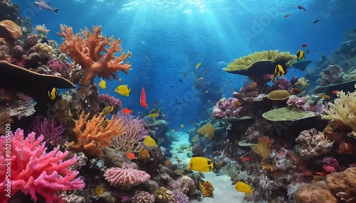 Scenic Photorealistic Vibrant Underwater Coral R © Ava