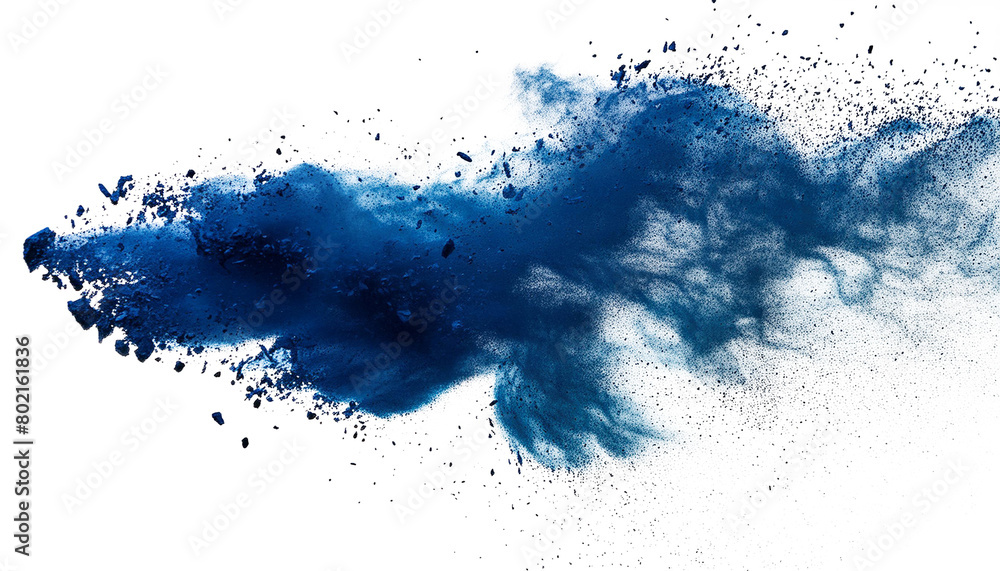 blue chalk and dust flying, effect explode isolated on transparent background. png blue chalk and dust flying, effect explode isolated on transparent background. png