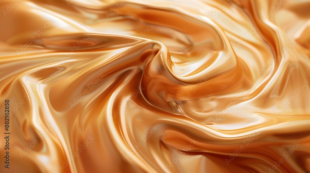 Smooth caramel swirls on a clean background Smooth caramel swirls on a clean background