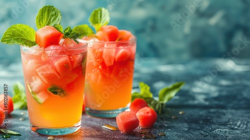 Honey Watermelon Cooler A Refreshing and Colorful Summer Delight photo