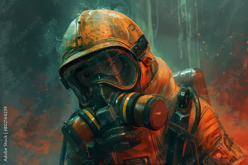 Person in Hazmat Suit and Gas Mask Person in Hazmat Suit and Gas Mask