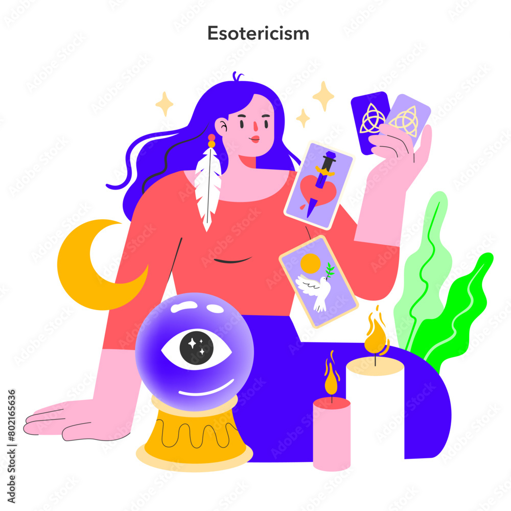 Lifestyle trends concept. A mystical journey into esoteric practices with tarot cards and symbols of the occult. Lifestyle trends concept. A mystical journey into esoteric practices with tarot cards and symbols of the occult.