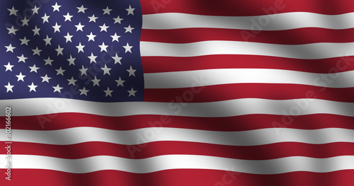 USA flag, US waving  flag, American natiolal flag © Pavlo Vakhrushev