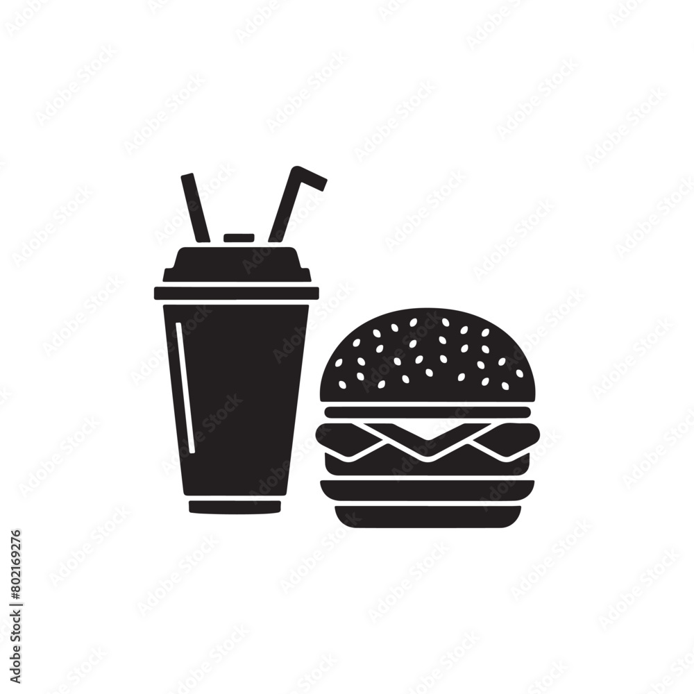 Set of Fast Food Silhouettes,sandwich silhouette vector illustration,Fast food and Coffee cup icons set vector silhouette Set of Fast Food Silhouettes,sandwich silhouette vector illustration,Fast food and Coffee cup icons set vector silhouette