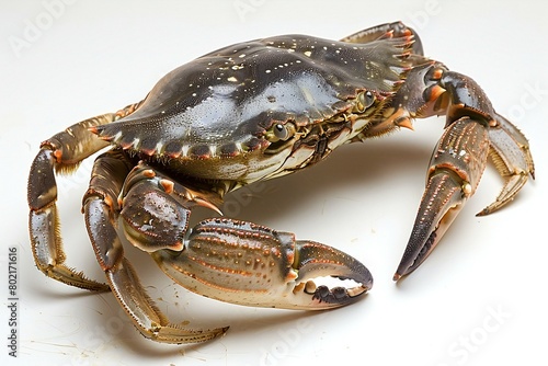 Crab isolated on white background, Close up of a sea crab