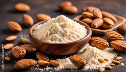 almond flour. healthy ingredient for keto paleo gluten-free diet
 photo