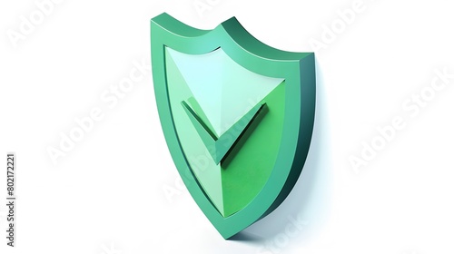 cartoon 3d Icon safety shield check mark perspective . green symbol security safety icon. Checkmark in minimalistic style. 3d vector illustration. white background Free Download cartoon 3d Icon safety shield check mark perspective . green symbol security safety icon. Checkmark in minimalistic style. 3d vector illustration. white background - GFXLoad
