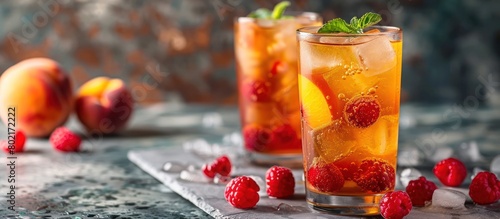 Honey Raspberry Peach Iced Tea A Refreshing Summer Beverage