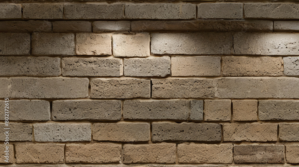 Fototapeta premium Stone Wall Texture. Brick Wall Background. Rough Stone Surface. Ancient Brickwork. Weathered Vintage Old Masonry Rustic Aged Architecture Pattern Urban Brown Grey Gray