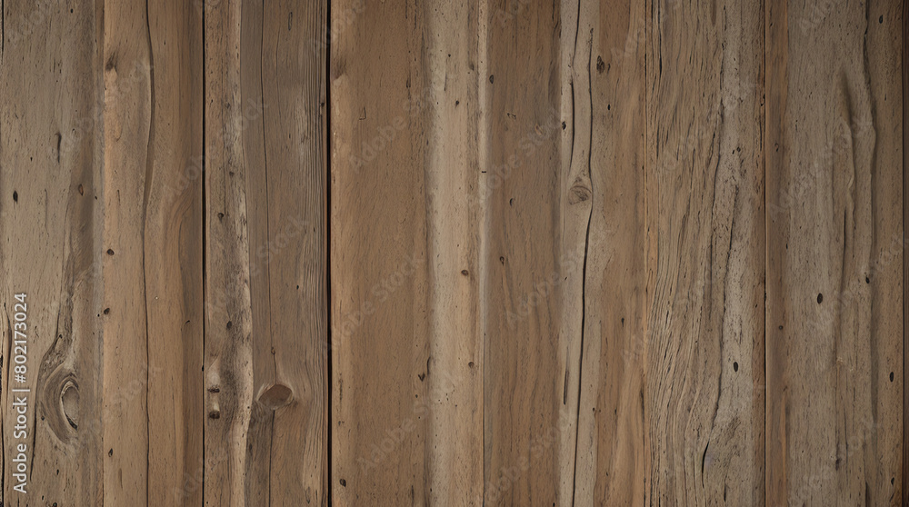 Naklejka premium Vintage Wooden Plank Wall. Rustic Wood Board Background. Antique Paneling Texture. Rough Timber Wall Surface. Weathered Lumber Board Fence