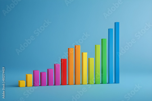 business graph with colorful bars