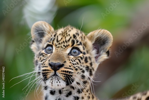 Portrait of a leopard (Panthera pardus) photo