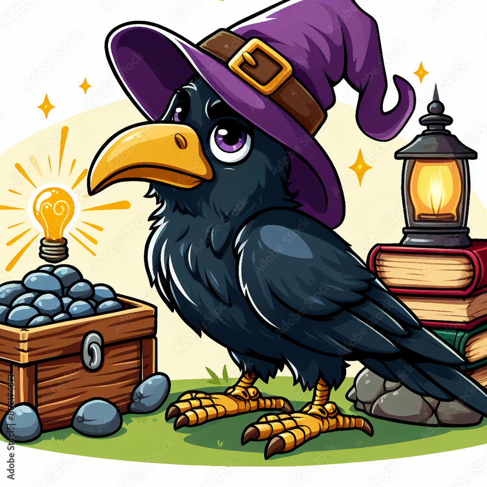 Fototapeta premium Illustration wise Raven