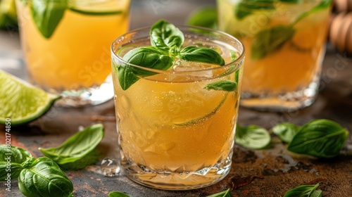 Colorful Honey Lime Basil Cooler A Refreshing Twist on Summer Beverages