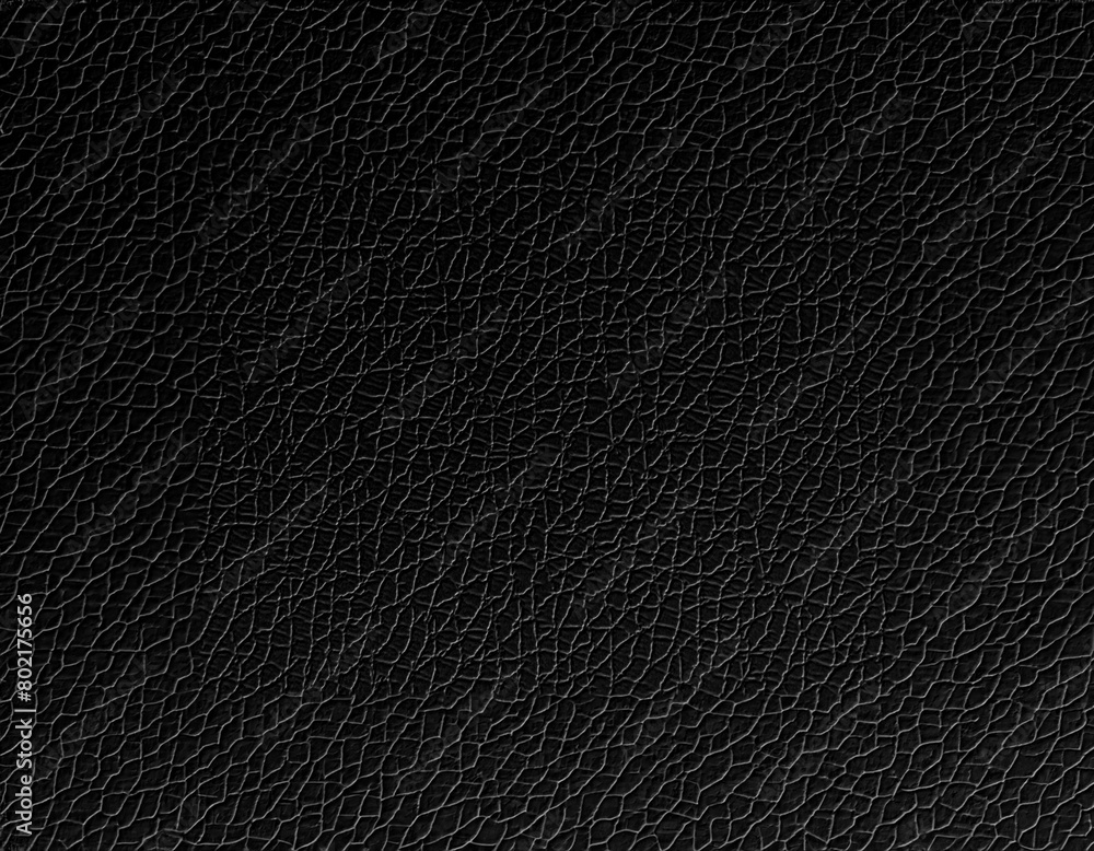 This image showcases a close-up of a black leather texture. The intricate grain pattern and the luxurious feel are evident This image showcases a close-up of a black leather texture. The intricate grain pattern and the luxurious feel are evident