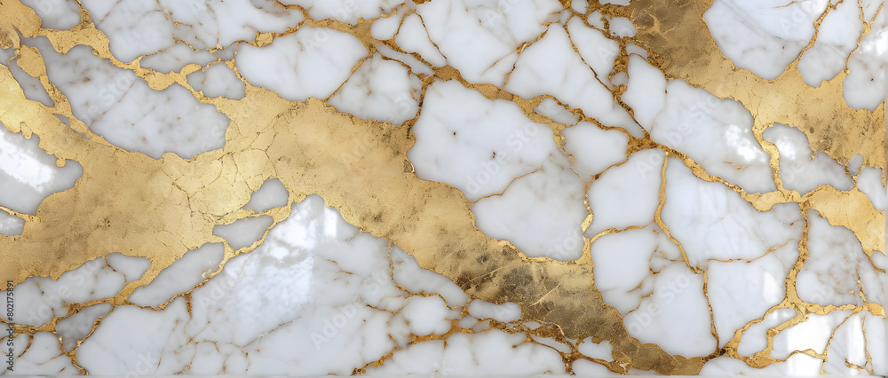 white and golden background from marble stone texture for design, luxury texture	
