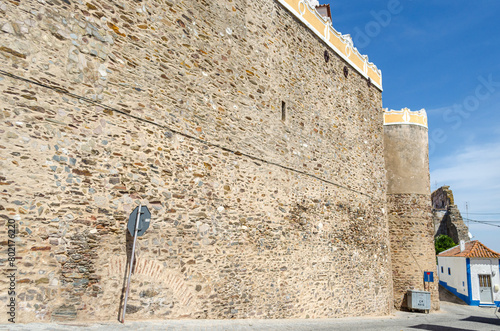 wall of Avis, picturesque medieval village, in the Alentejo region. Center of Portugal.