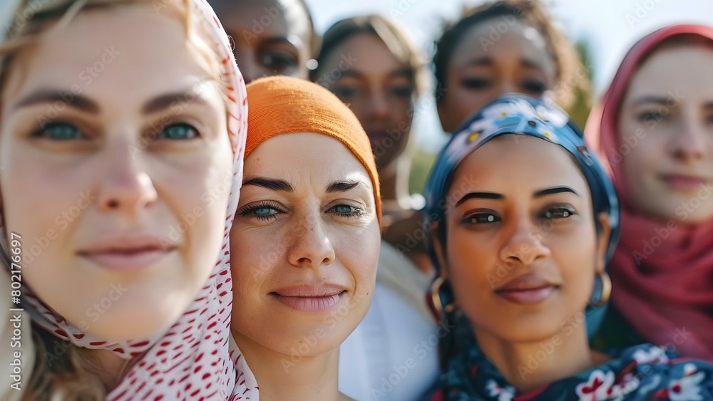 Diverse group of women of different nationalities and cultures advocating for equality . Concept Equality, Diversity, Women Empowerment, Advocacy, Cultural Differences