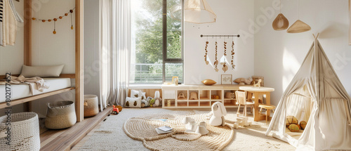 Contemporary Kids' Playroom: Cozy Design & Wooden Accents
