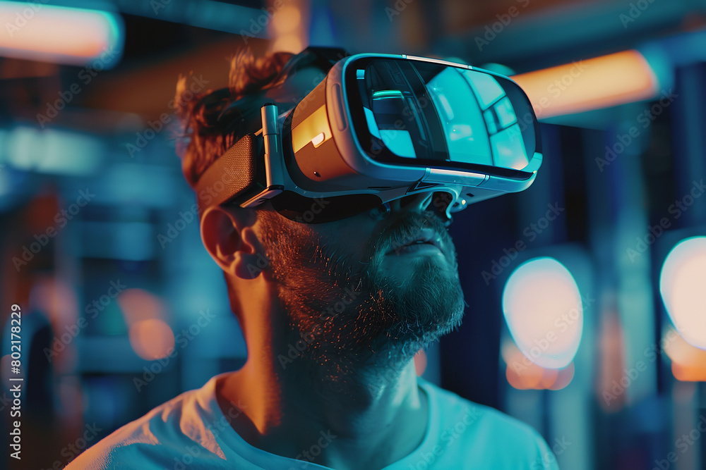 A VR developer tests new goggles - focusing on eye interaction and user experience improvements in virtual reality technology A VR developer tests new goggles - focusing on eye interaction and user experience improvements in virtual reality technology