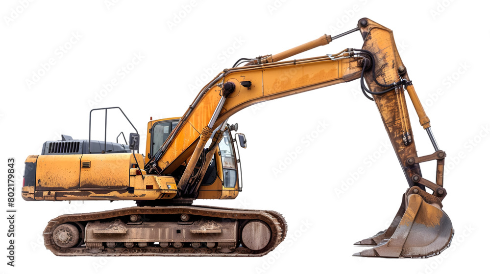excavator isolated on a transparent background excavator isolated on a transparent background
