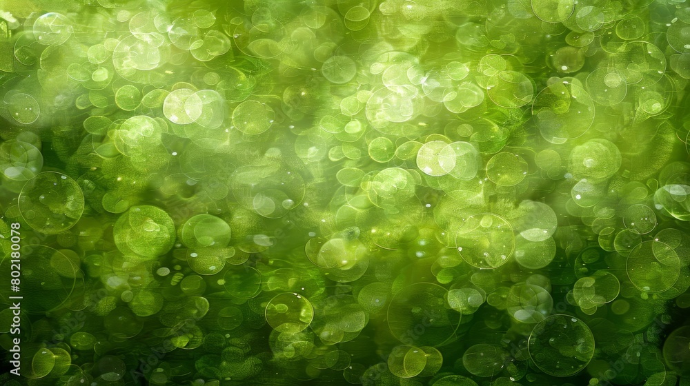 Green bubbles float upwards in a gradient from dark to light green. Green bubbles float upwards in a gradient from dark to light green.