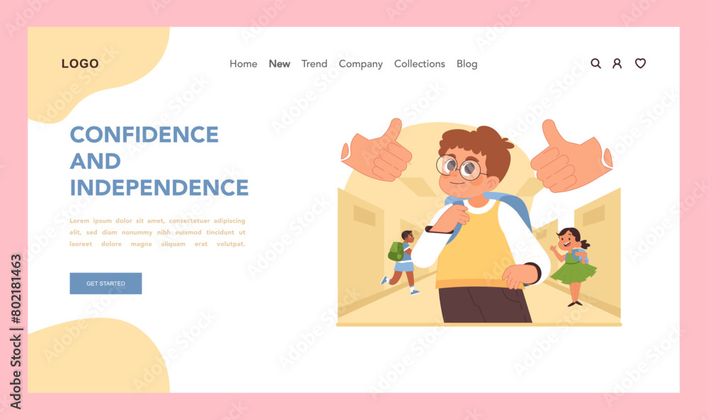 Confidence and independence. Flat vector illustration