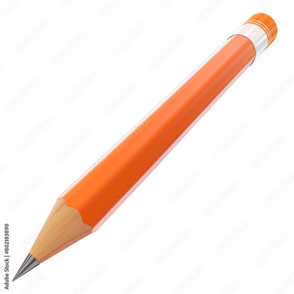 A large orange sharpened pencil A large orange sharpened pencil