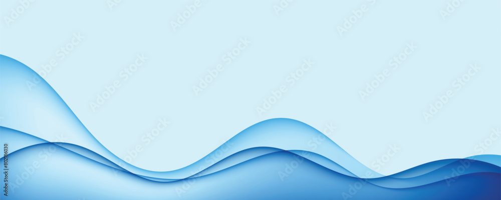 Obraz premium Abstract transparent green wave presentation background 